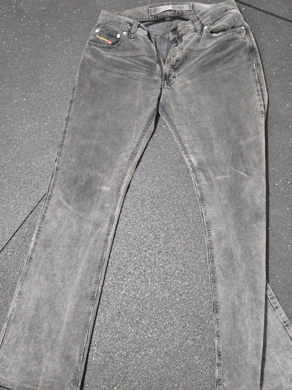 Diesel Men’s Gray Bootcut Jeans - Faded Corduroy